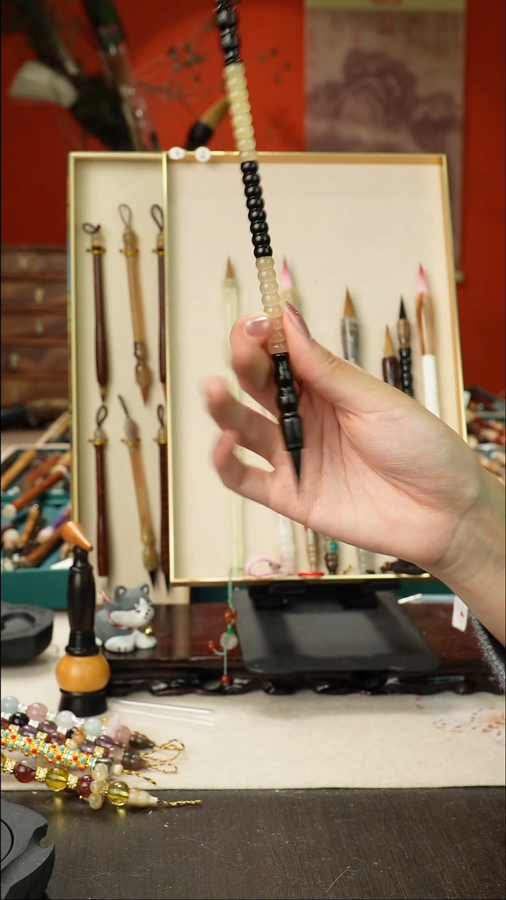 14号孤品高货毛笔链接 清水试笔 蘸墨不退