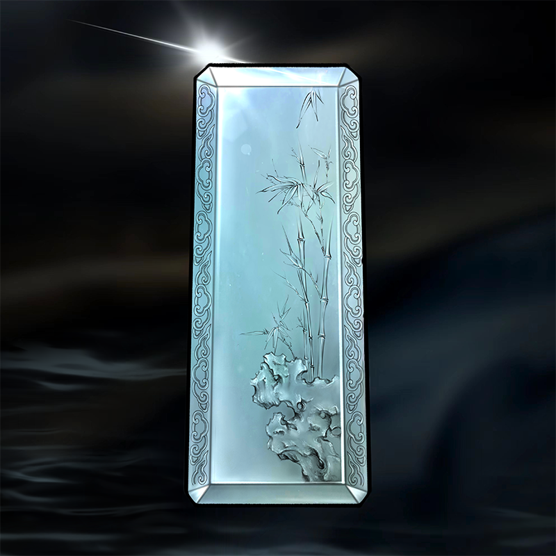 名玉艺术 天然缅甸翡翠 冰种翡翠 设计参考 雕刻定制 节节高升