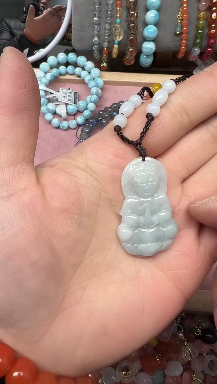 【闪购商品】翡翠项链未镶嵌观音