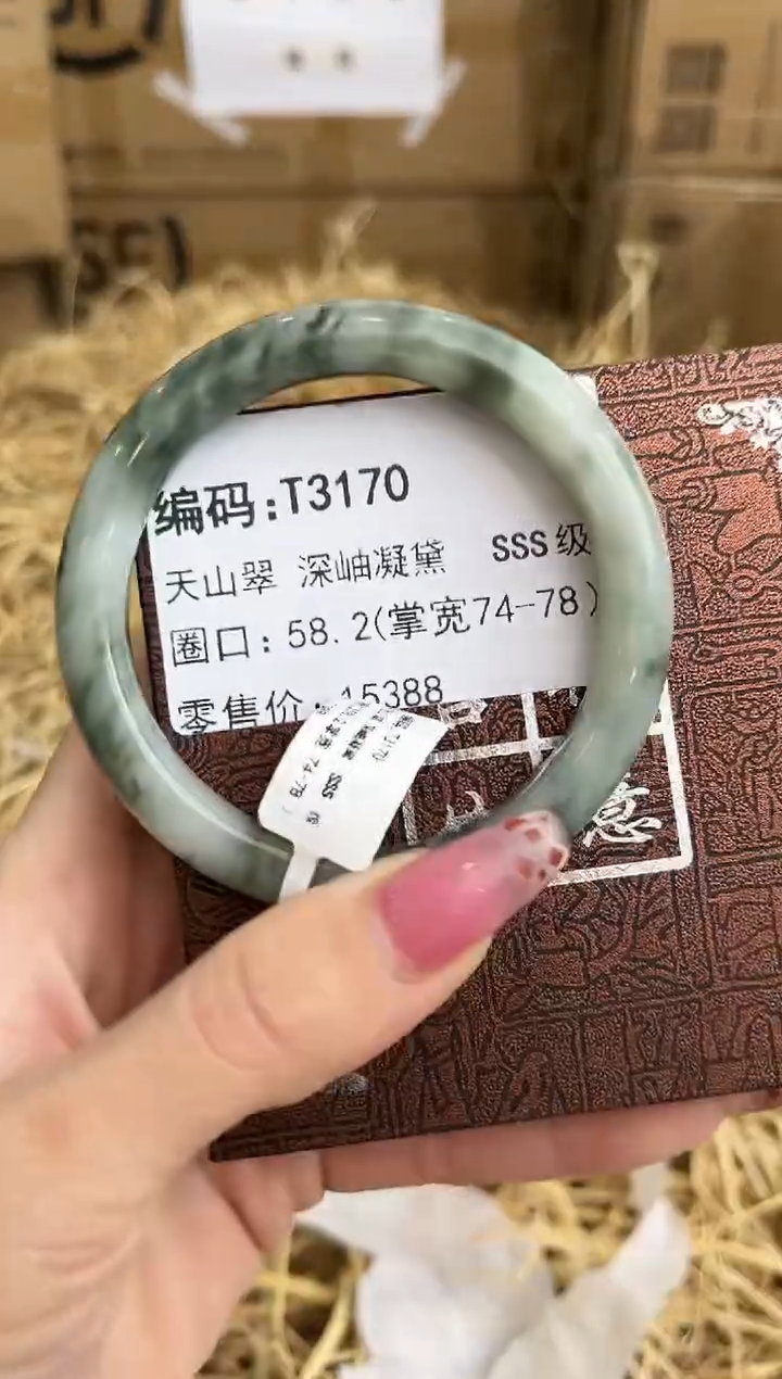未镶嵌手镯石英质玉T3170