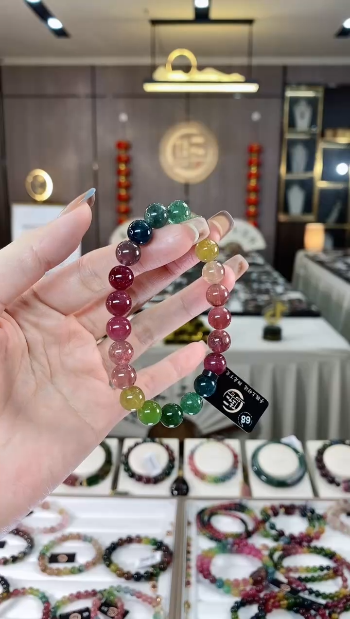 【闪购商品】碧玺单圈手串9mm+未镶嵌一物一证dan