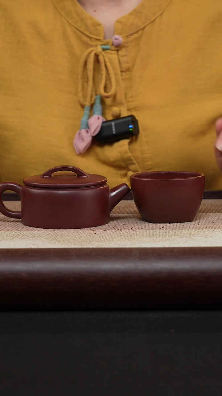 【闪购商品】紫砂茶壶平底汉瓦-龙血砂光MH-0989