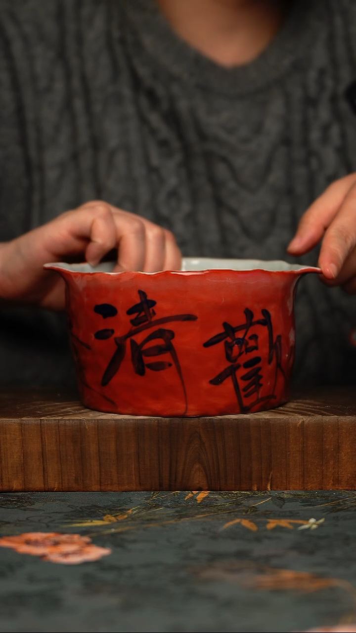 瓷片釉下彩手工手绘同款陶器