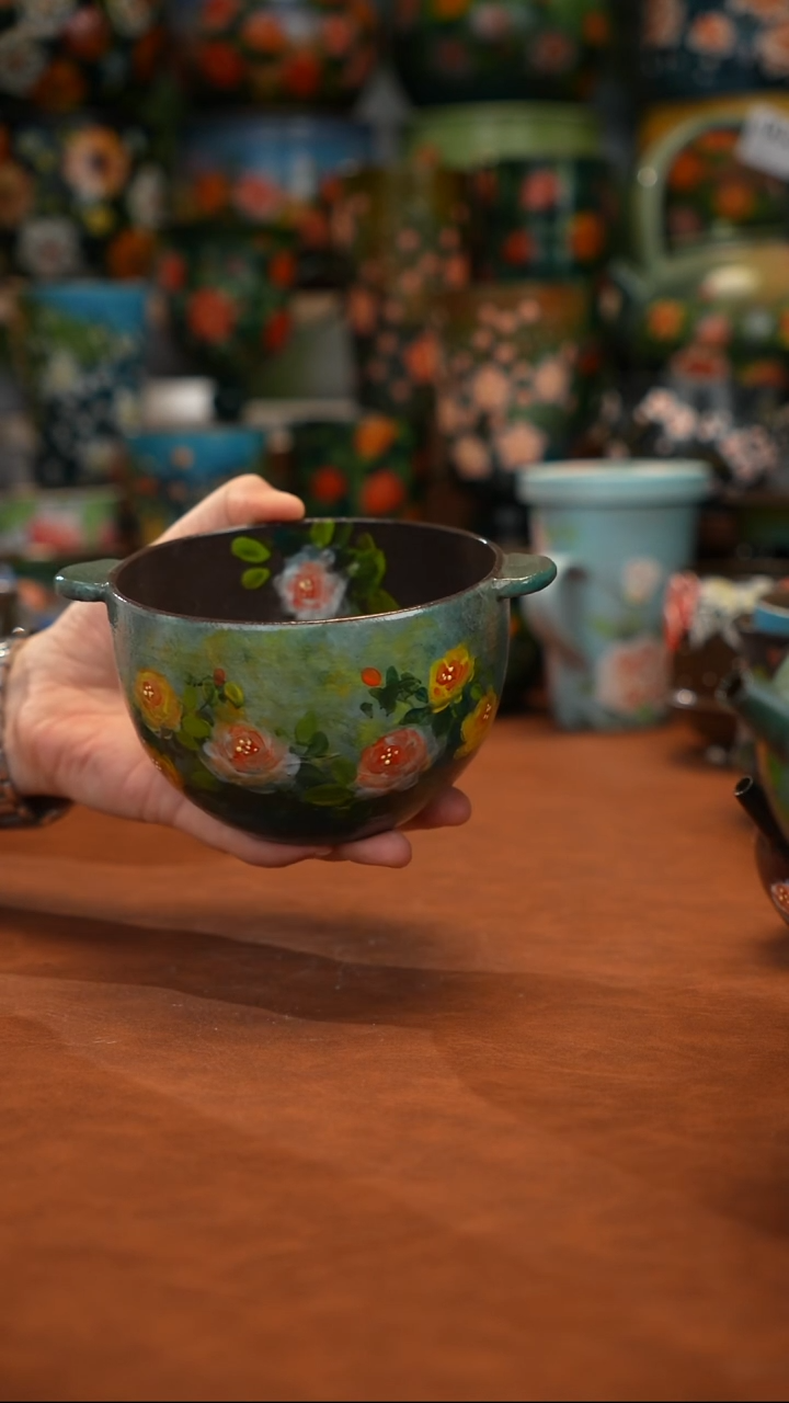 紫砂油画   釉下彩   碗
