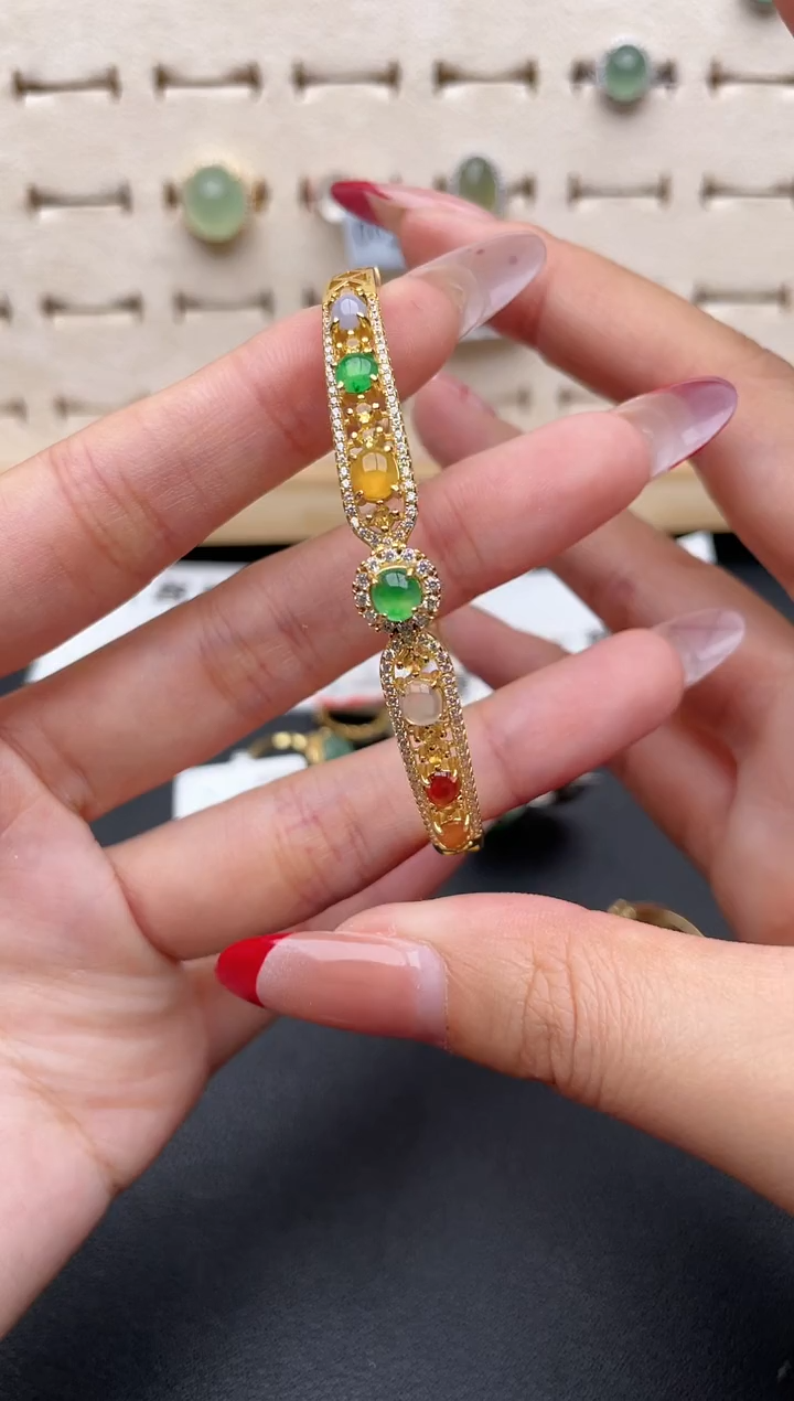 【闪购商品】翡翠戒指银S925镶嵌一物一证一礼盒