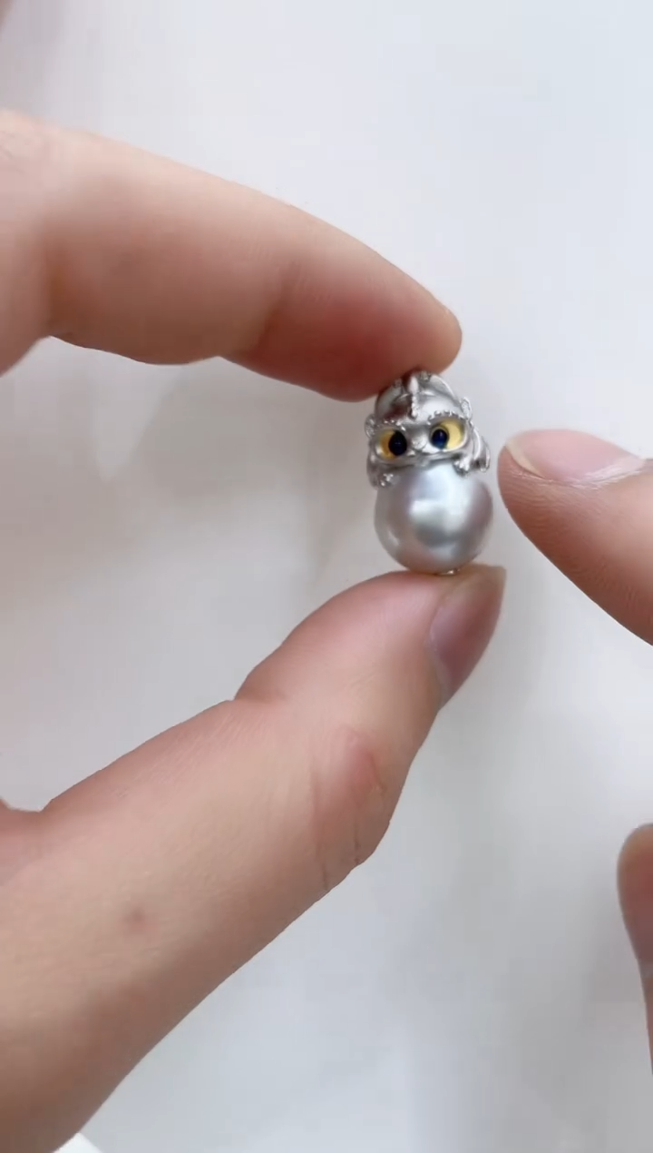 【闪购商品】海水珍珠吊坠(不含链)银S925镶嵌海水珍珠吊坠