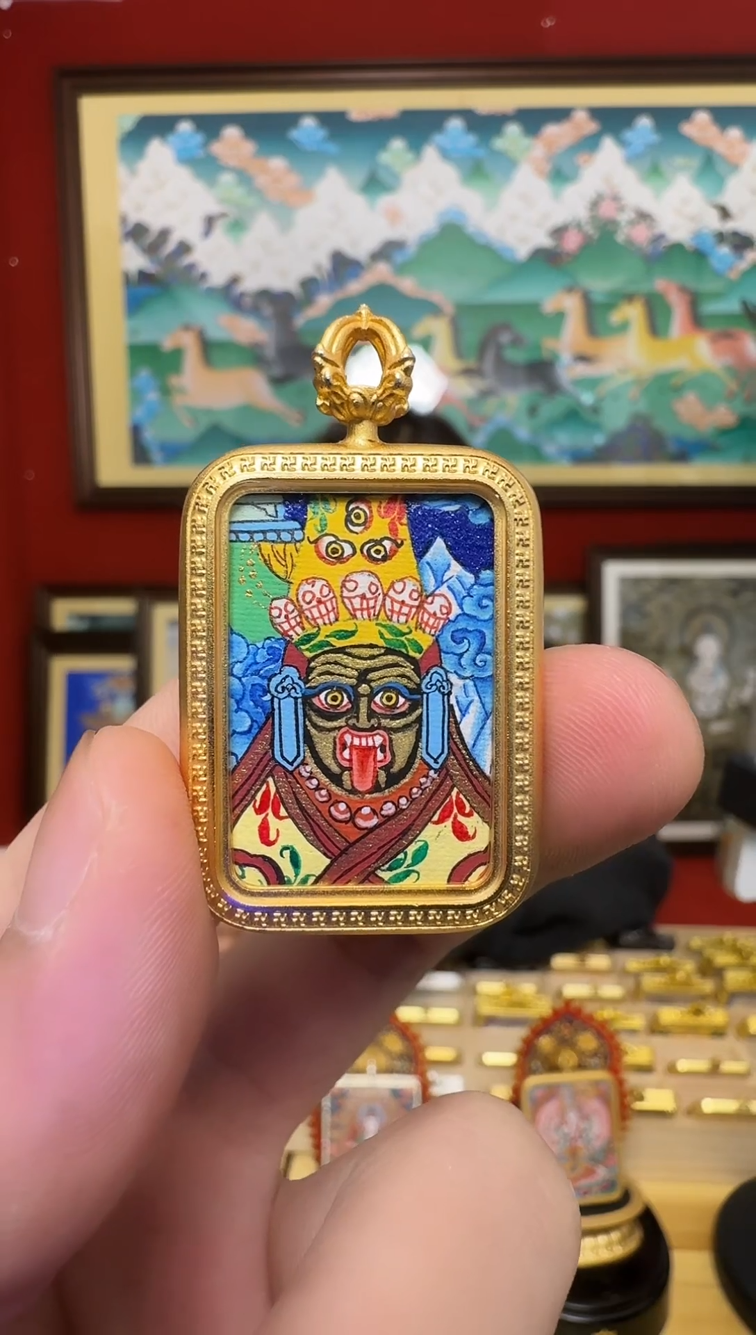 吊坠扎老师-热贡纯手绘-刀刀