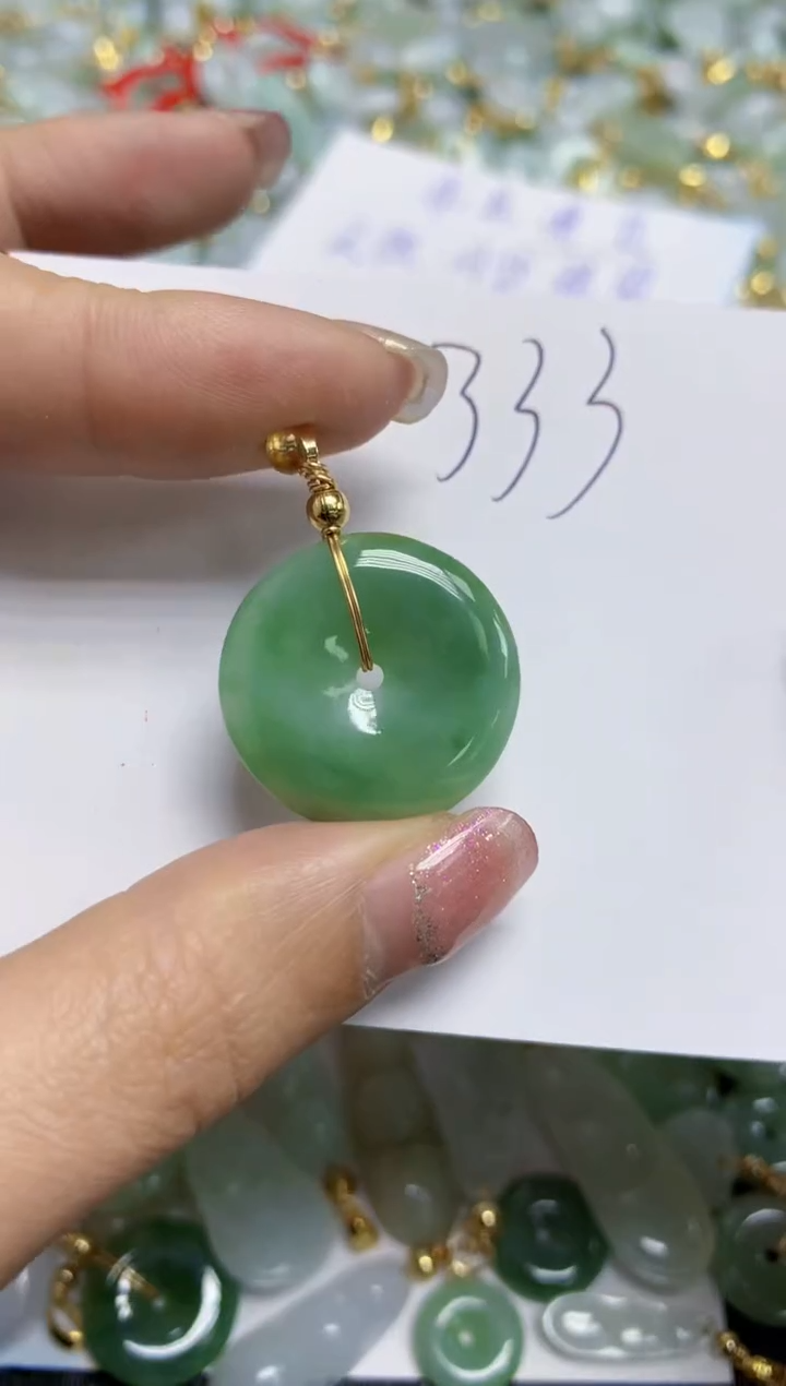 【闪购商品】翡翠颈饰合金天然A货翡翠