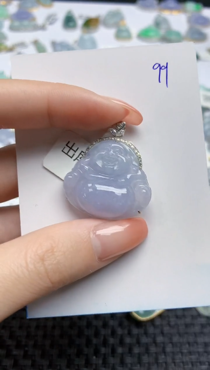 【闪购商品】翡翠颈饰18K金镶嵌天然翡翠A货