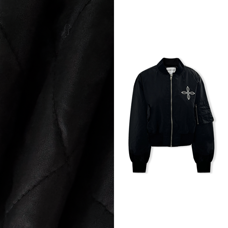 2025春秋新款十字午夜黑工装短外套V1063