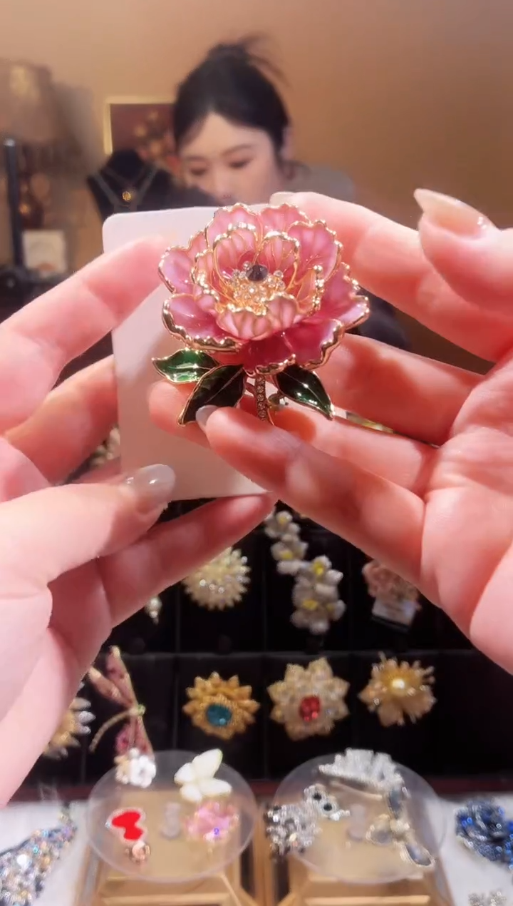 合成立方氧化锆铜合金花开富贵