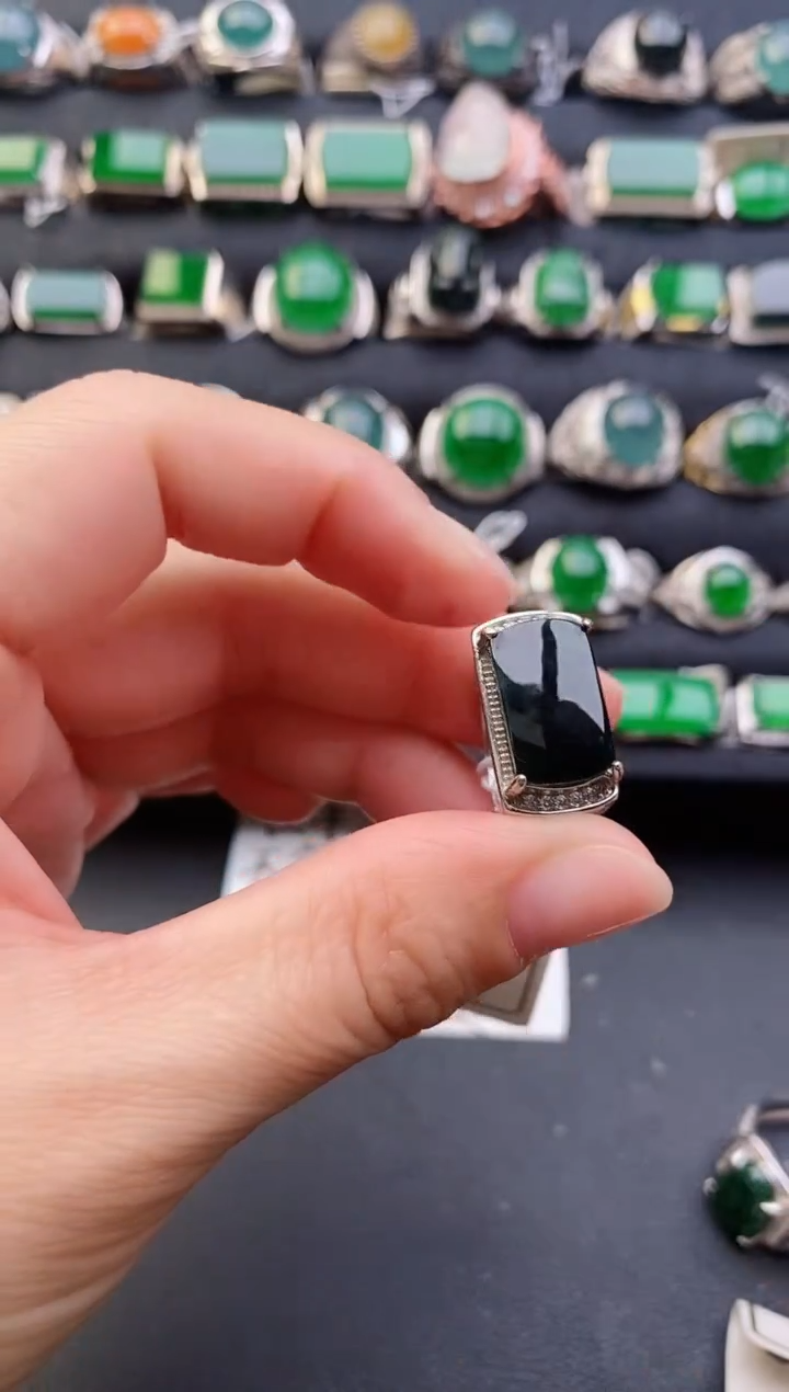 【闪购商品】翡翠戒指银S925镶嵌11111111