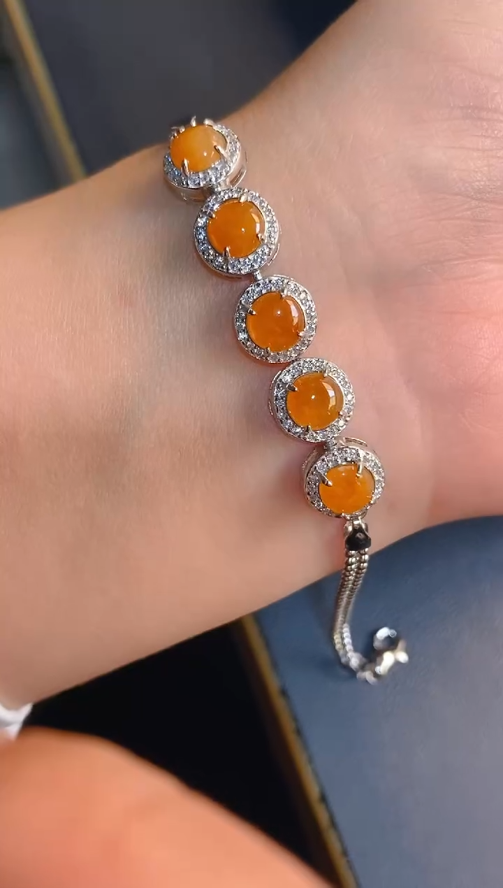 【闪购商品】翡翠耳饰银S925镶嵌天然A货翡翠1