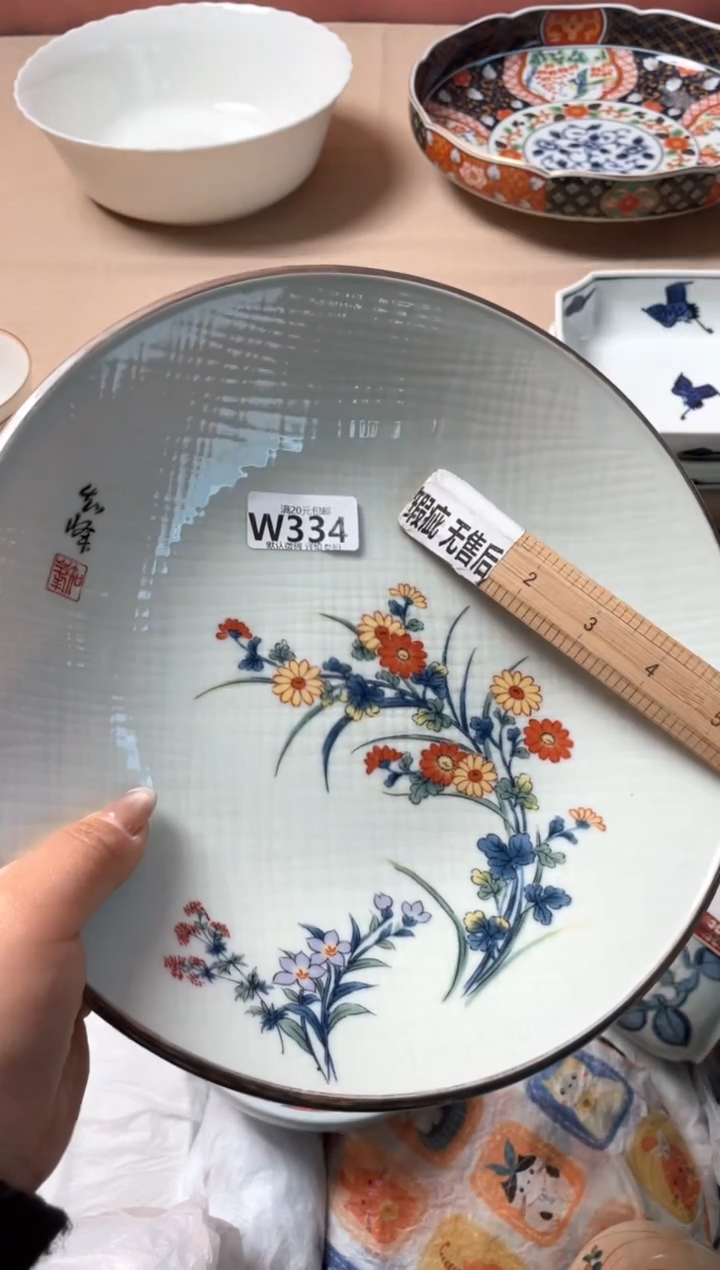 瓷片你***女瓷器瓷器W334