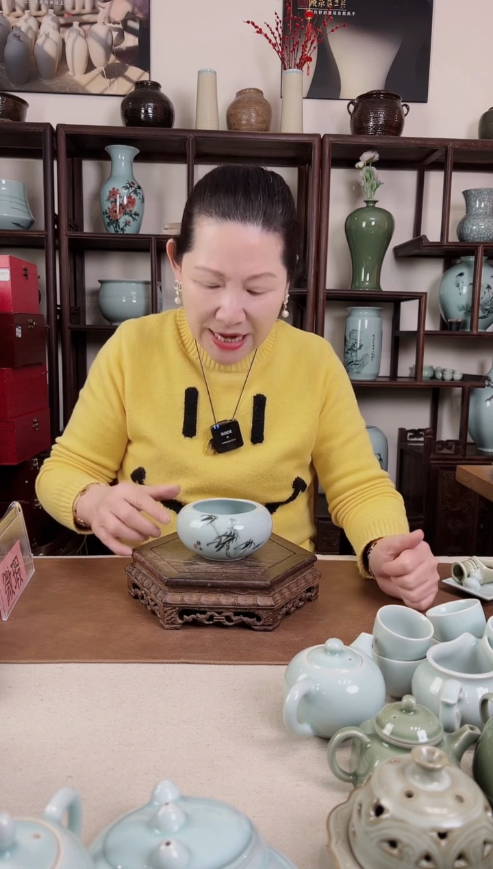 【闪购商品】杯釉中彩 竹子画 小小洗