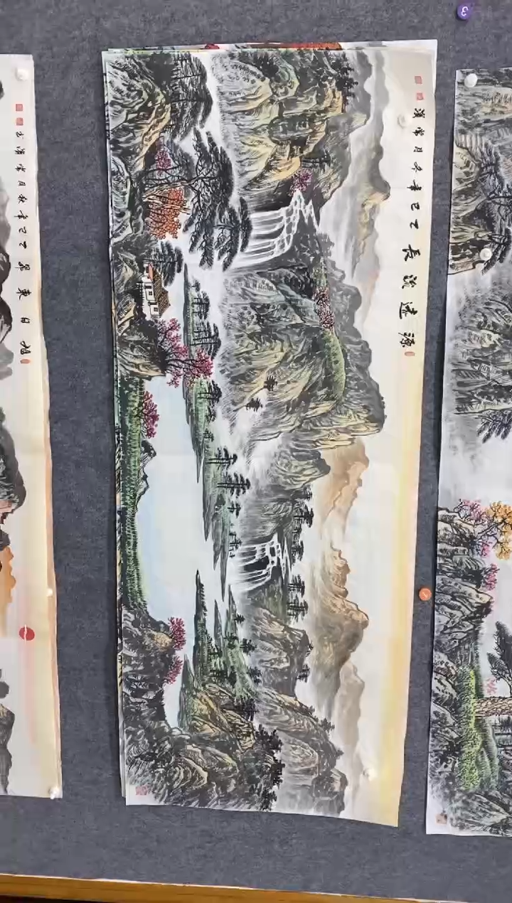 国画捕*者沈常滨 省美协 小六尺180*70cm