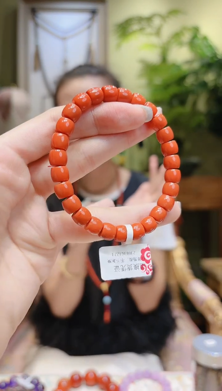 【闪购商品】南红玛瑙手串未镶嵌直切南红手串8.1