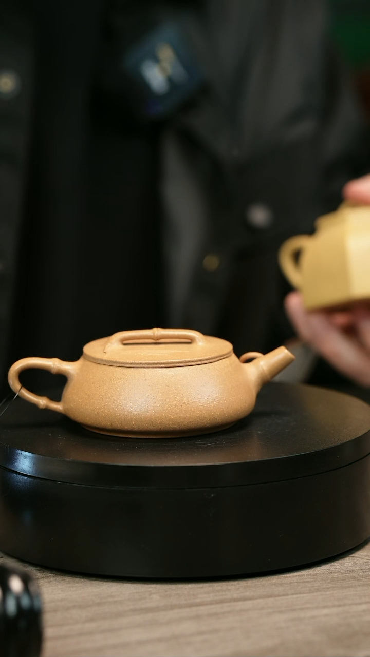 茶壶紫砂文*H2344陈春芬段泥竹节瓢