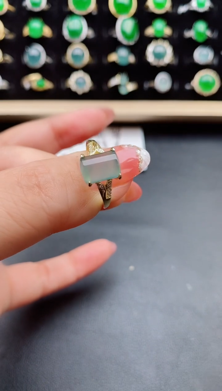 【闪购商品】翡翠戒指银S925镶嵌212121