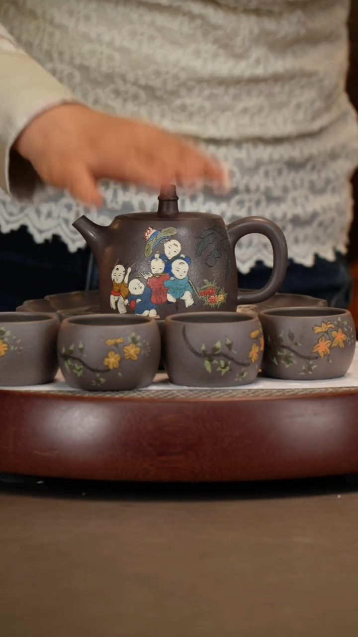 【闪购商品】紫砂茶壶【张赦棠】天青汉铎套组