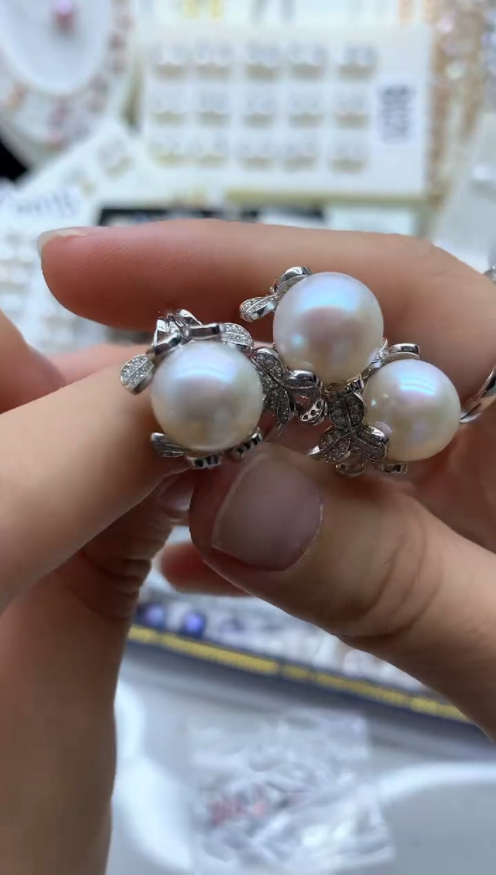 戒指银S925镶嵌淡水珍珠多样性发其一