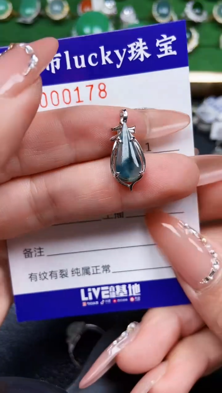 【闪购商品】翡翠颈饰银S925镶嵌0178