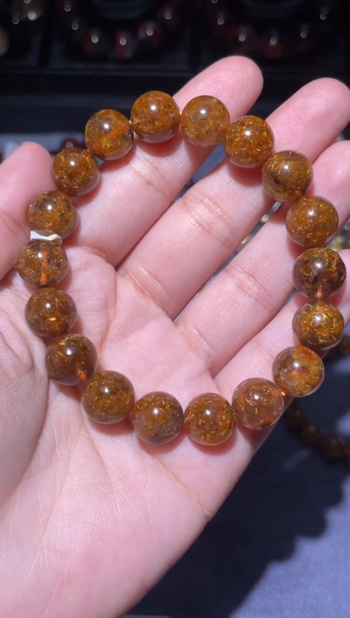 【闪购商品】水晶手链未镶嵌钛晶花11mm-21