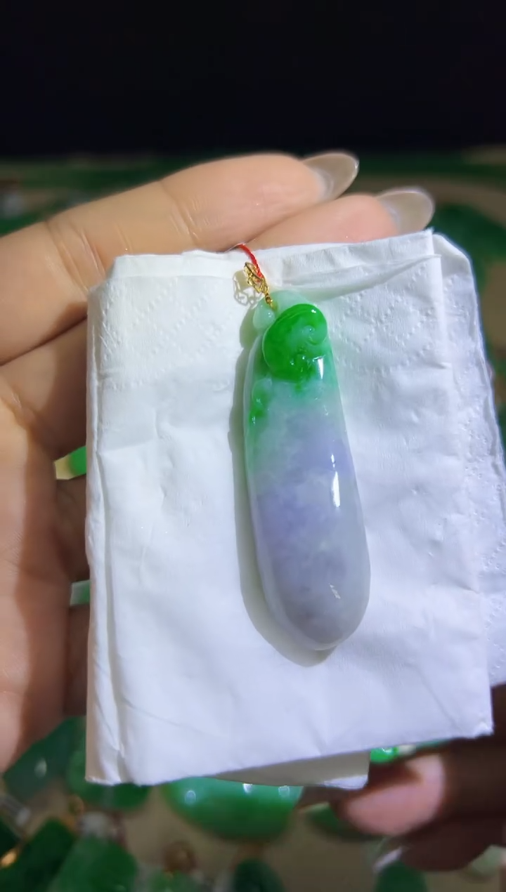 【闪购商品】翡翠颈饰18K金镶嵌Q缅料A货翡翠/支持复检/一件