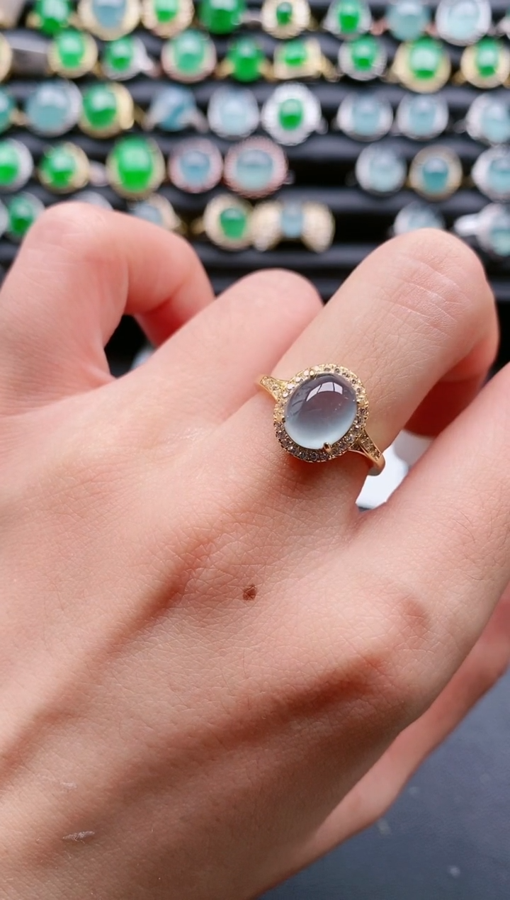 【闪购商品】翡翠戒指银S925镶嵌111111111