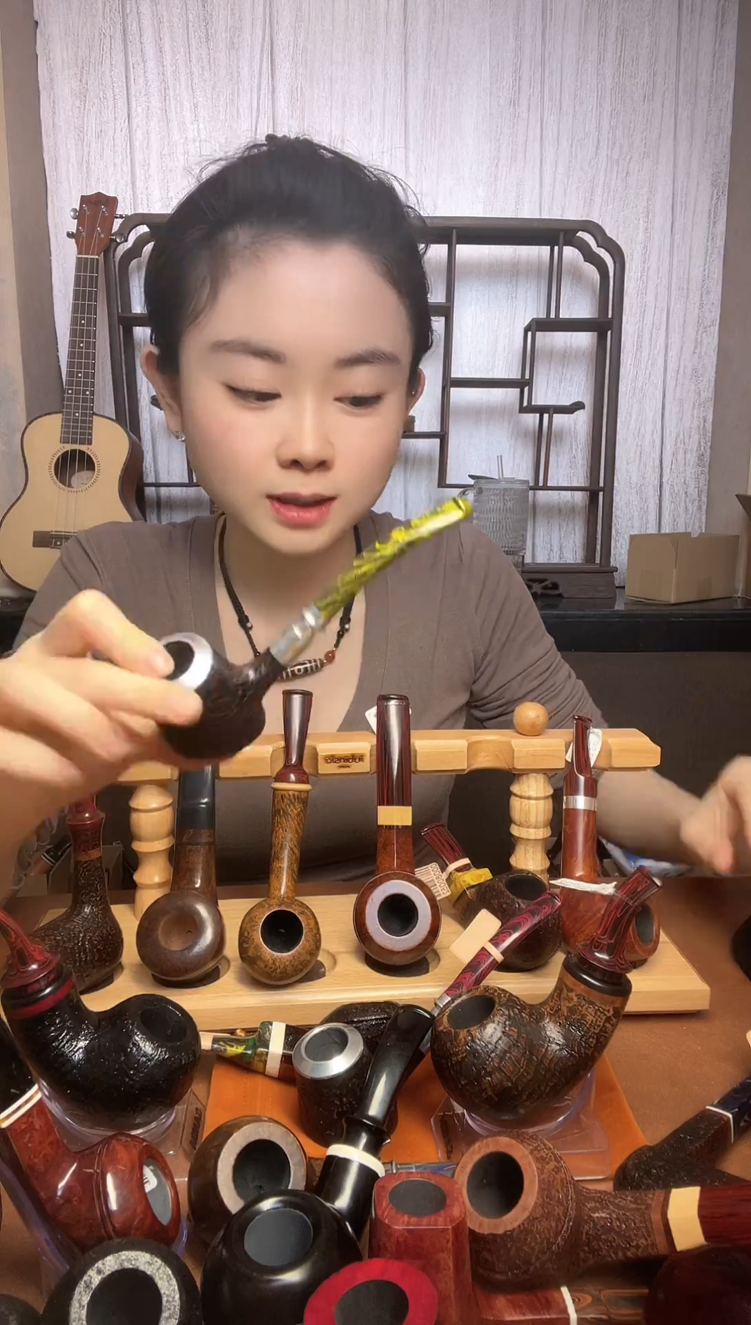 李*葱进口石楠木手工烟斗