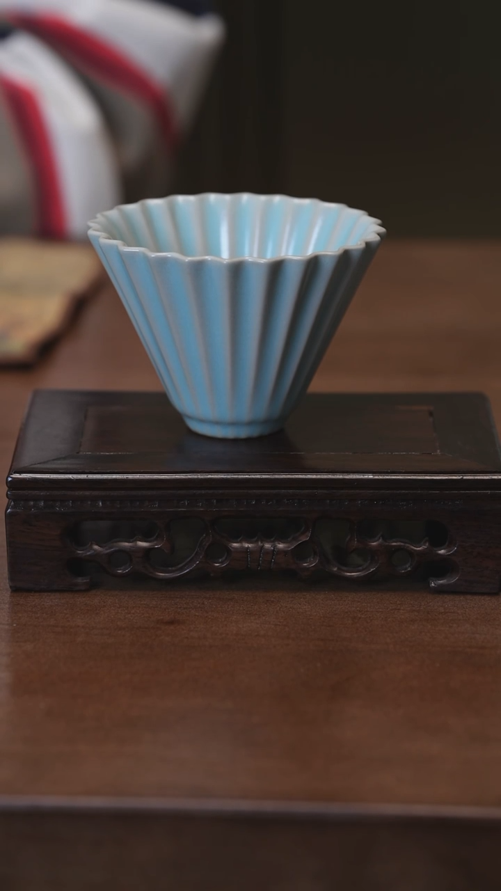 【闪购商品】Y宝丰宋官窑原产地汝瓷斗笠杯