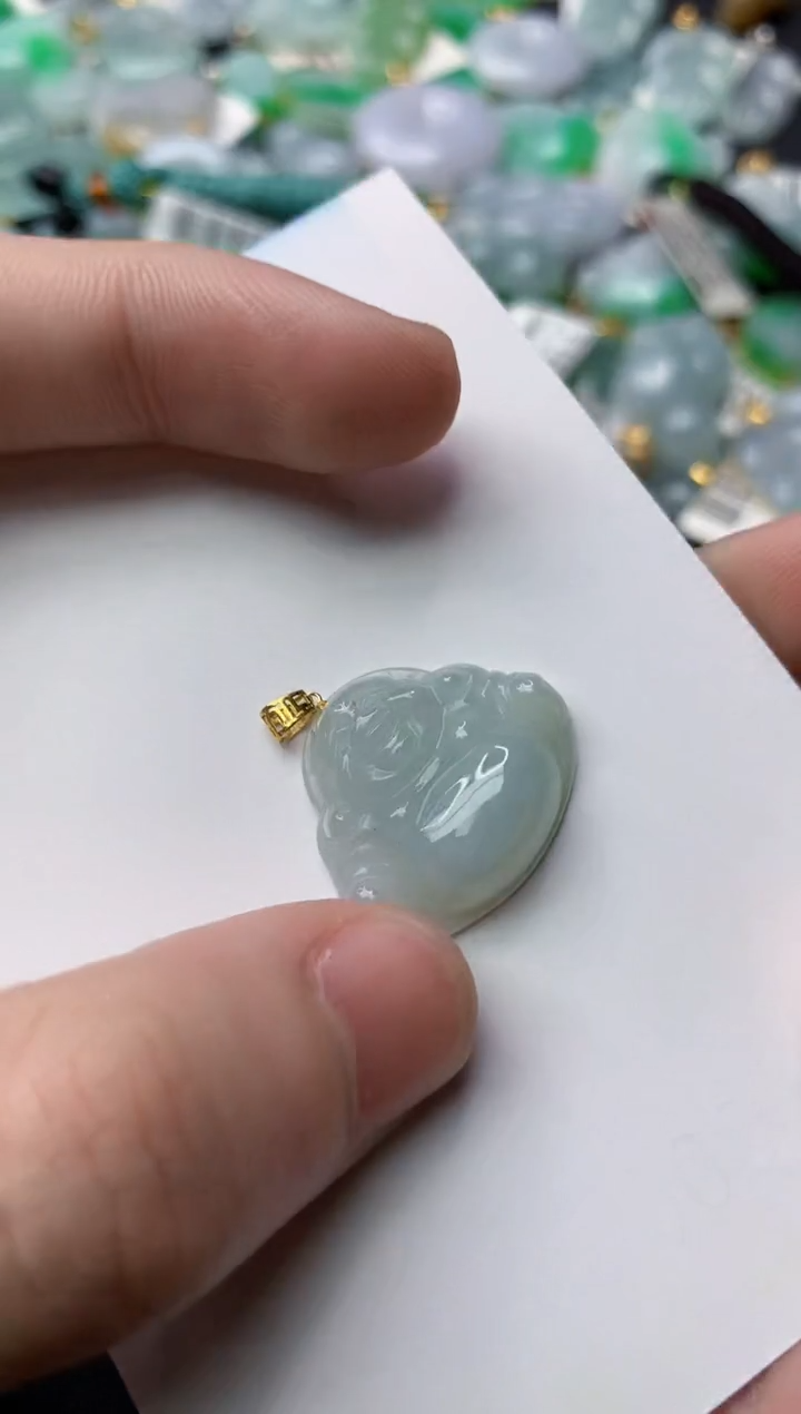 【闪购商品】翡翠颈饰18K金镶嵌35.......