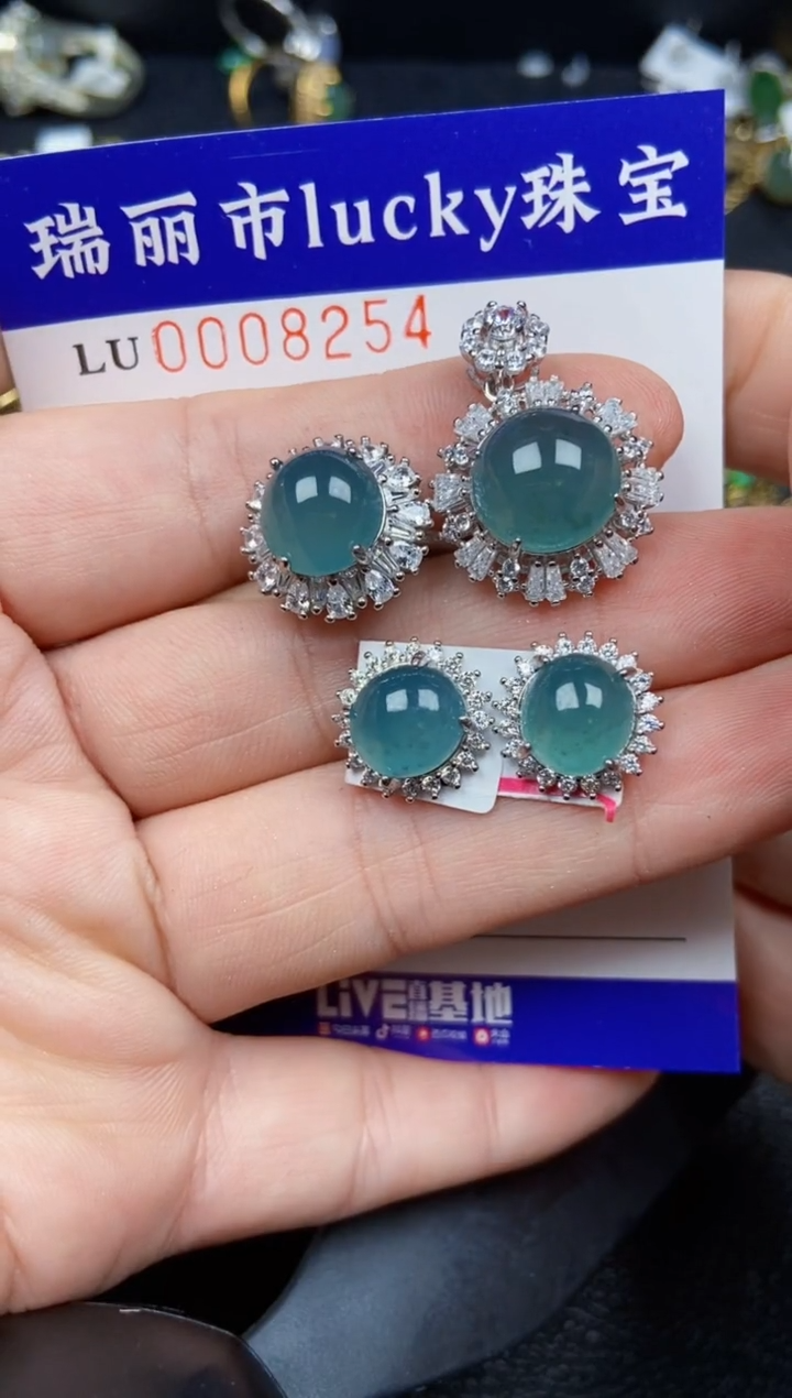 【闪购商品】翡翠颈饰银S925镶嵌8254