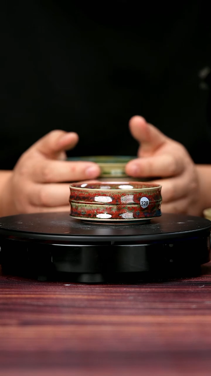 其他大****）328##李盼龙一级品原矿钧瓷竹节盏