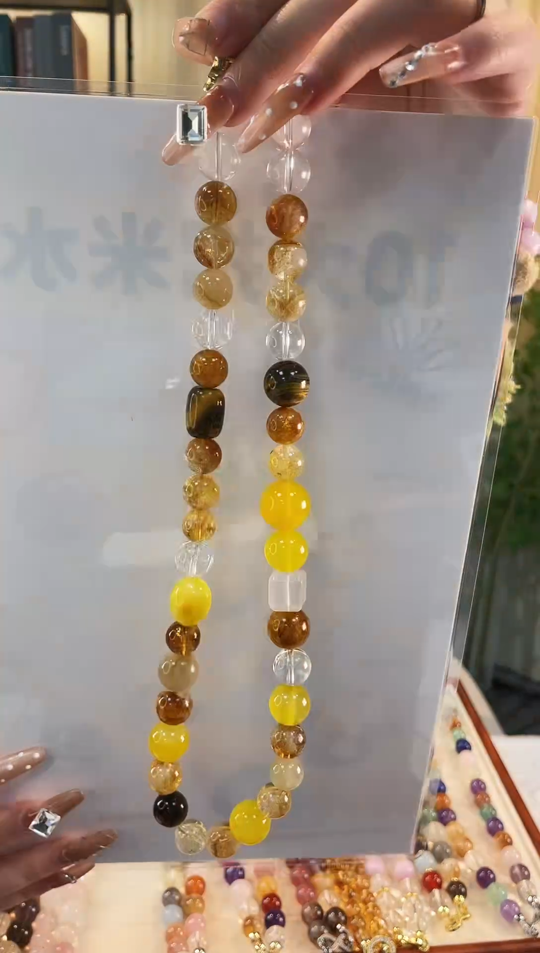 项链未镶嵌水晶金秋玉露白项链