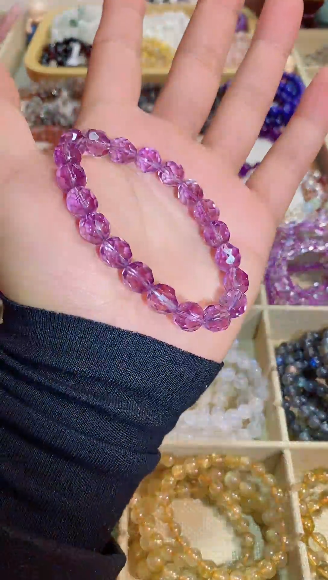 【闪购商品】紫晶手链未镶嵌切面紫水晶 (多样性发其一）