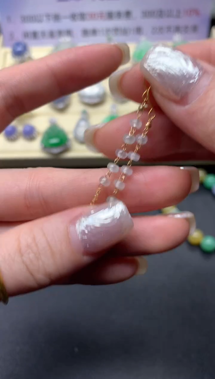 【闪购商品】翡翠耳饰18K金镶嵌耳饰|400+40