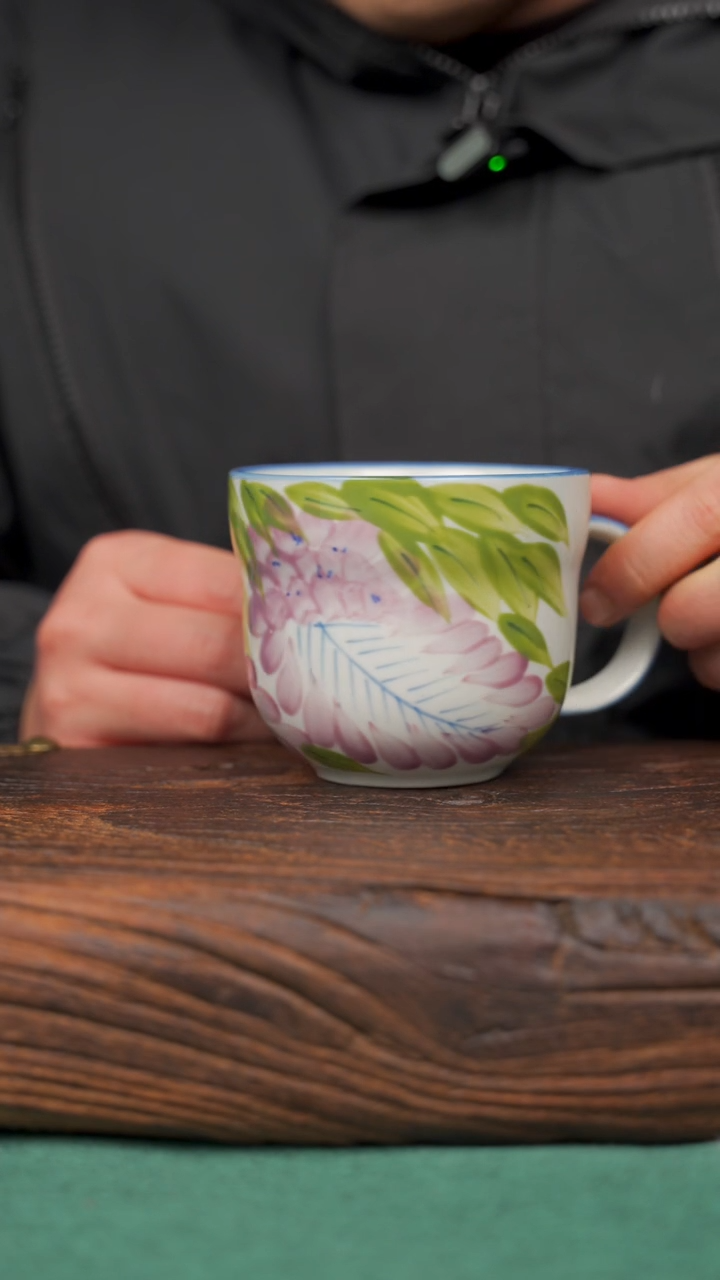【闪购商品】瓷片71寻一缕瓷香杯釉下手工手绘瓷器