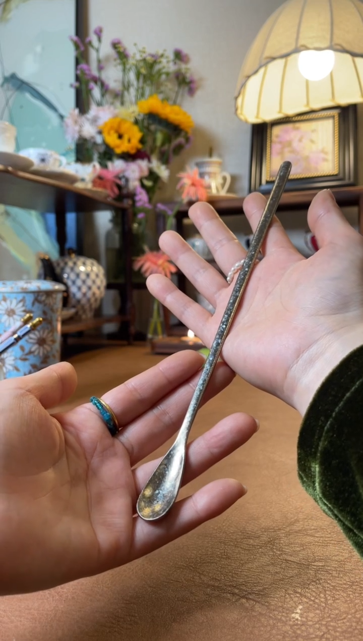 高端礼品纯钛咖啡勺长柄