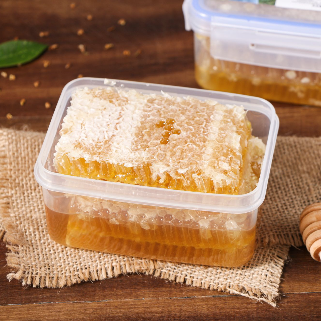 【现切现装】野枇杷蜂巢蜜嚼着吃的新巢蜂蜜连巢带蜜500克优质天然