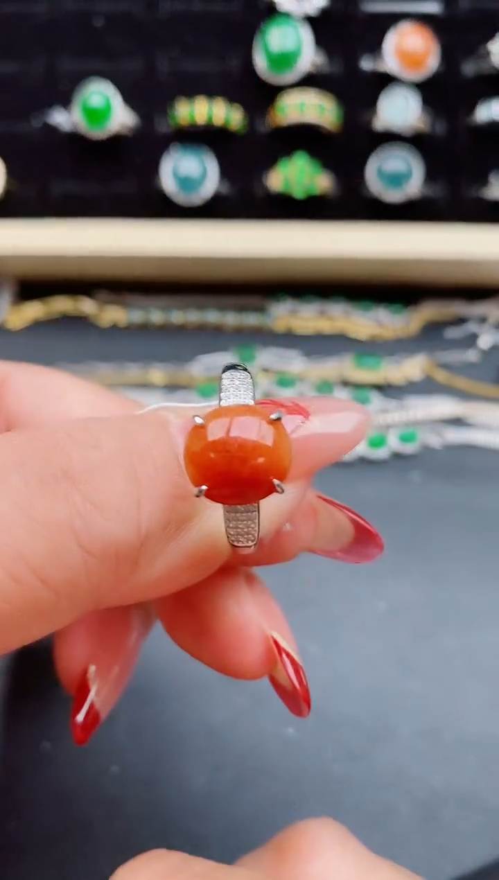 【闪购商品】翡翠戒指银S925镶嵌50805