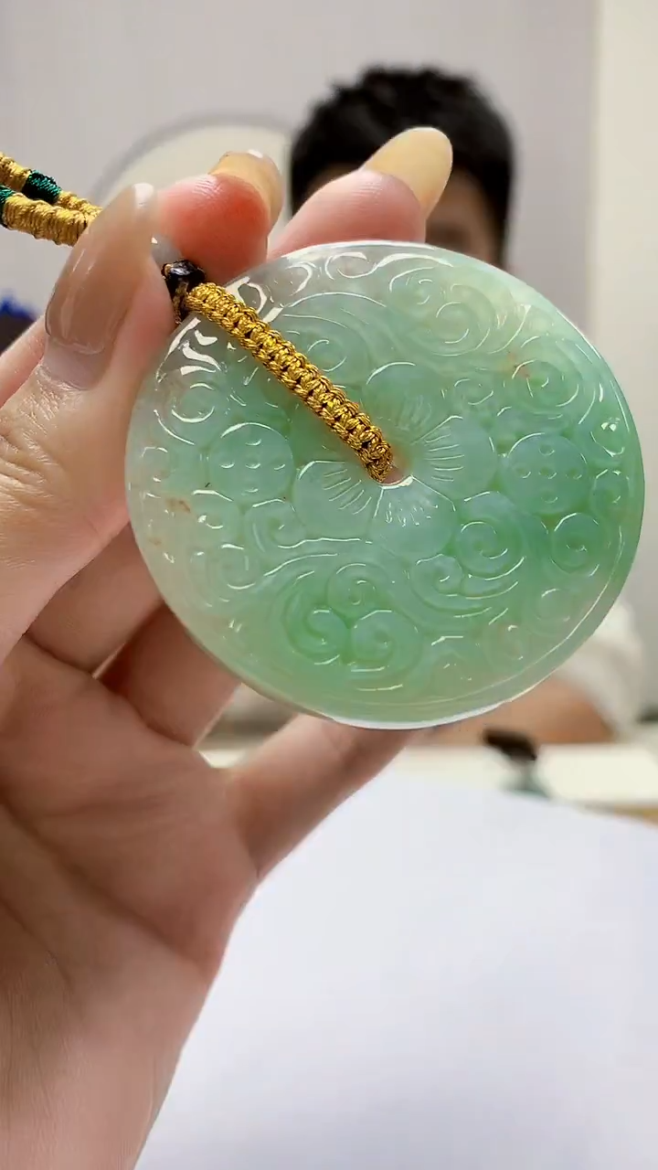 未镶嵌定制翡翠5028MM-毛货挂件132