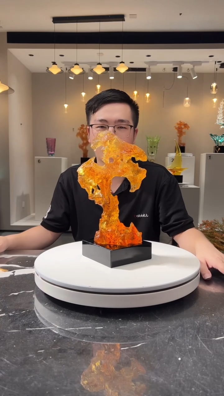 摆件巴比特美学-琥珀金中号太湖石