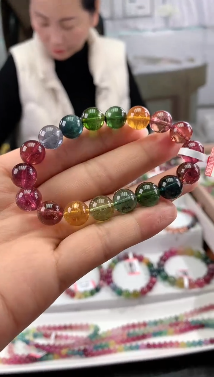 【闪购商品】碧玺手串未镶嵌多样性发一条