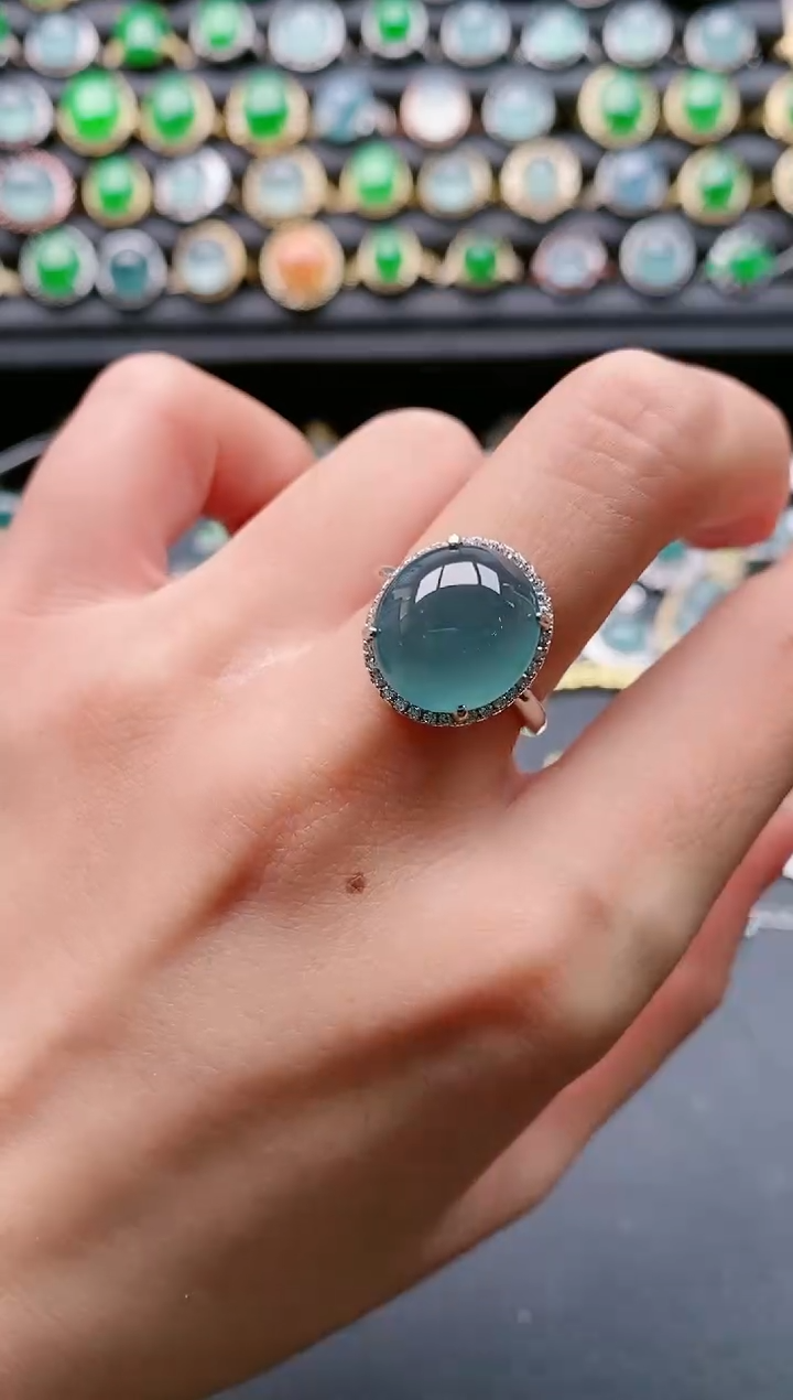 【闪购商品】翡翠戒指银S925镶嵌111111