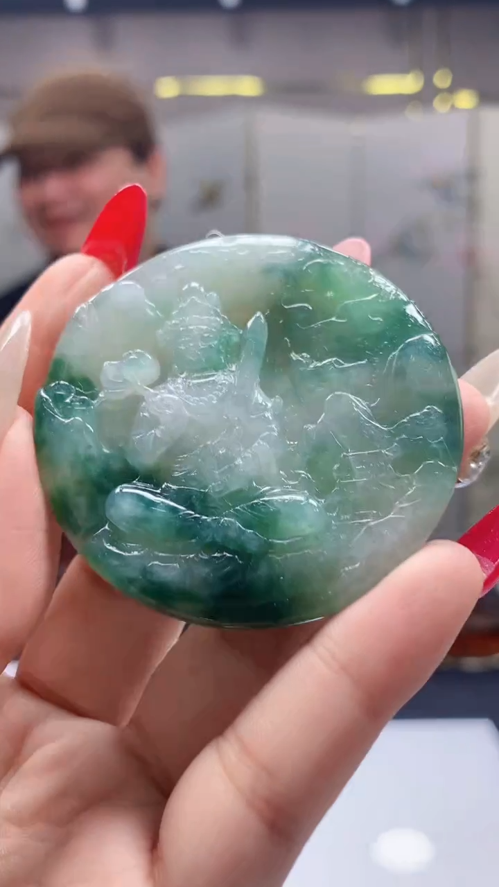 【闪购商品】定制翡翠未镶嵌1062lj-毛货挂件25