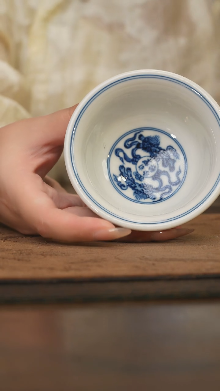 杯柴窑青花破价福利