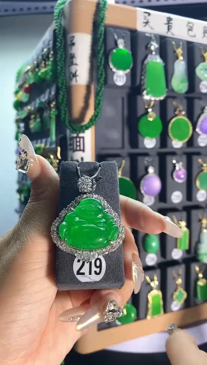 【闪购商品】翡翠耳饰银S925镶嵌219....