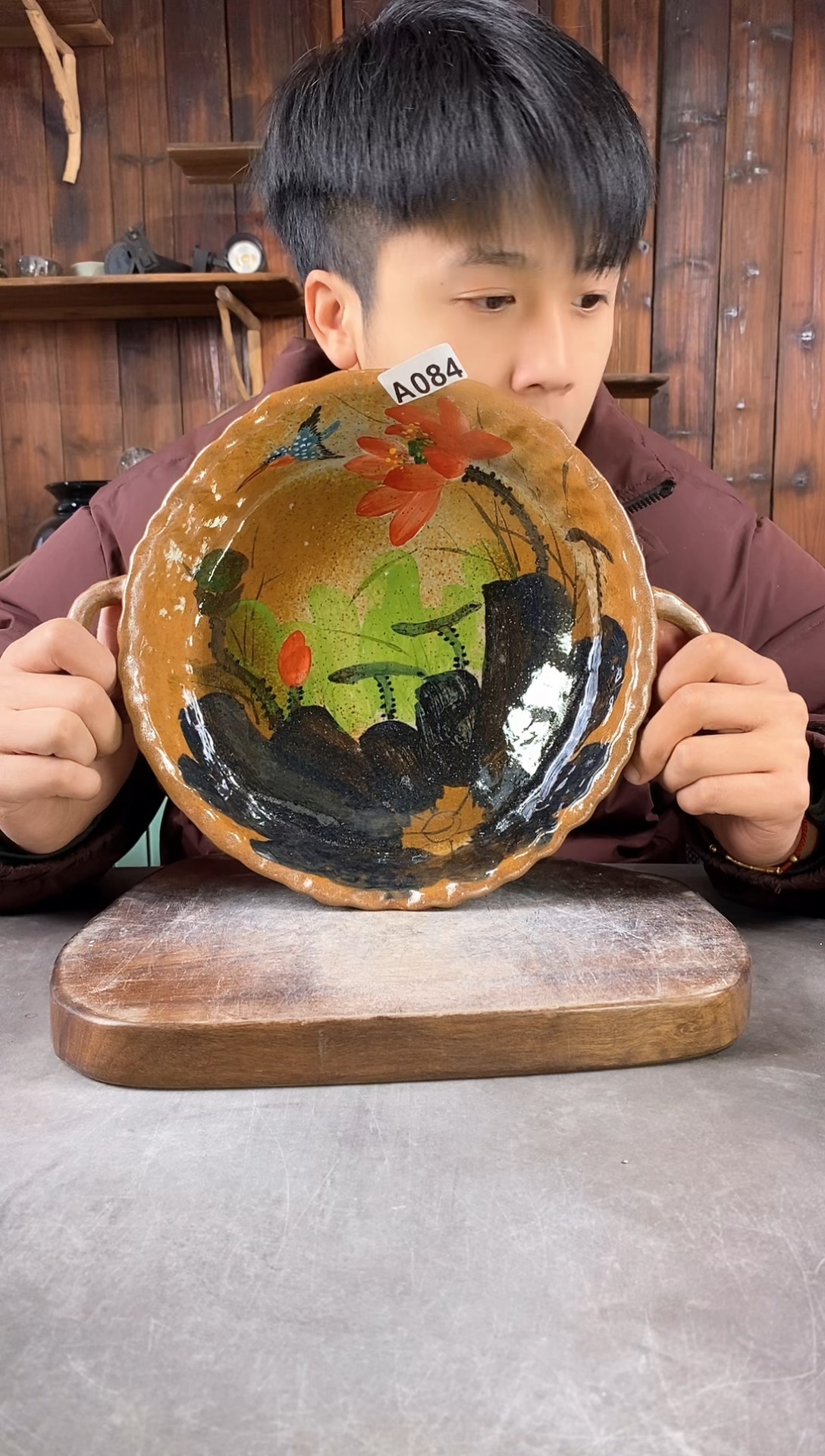 【闪购商品】碗084，手工手绘，新年快乐！