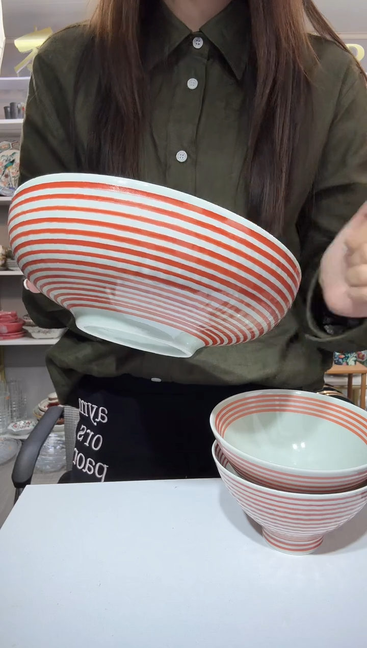 陶瓷和山窑红驹大钵20.4cmaikoma-018